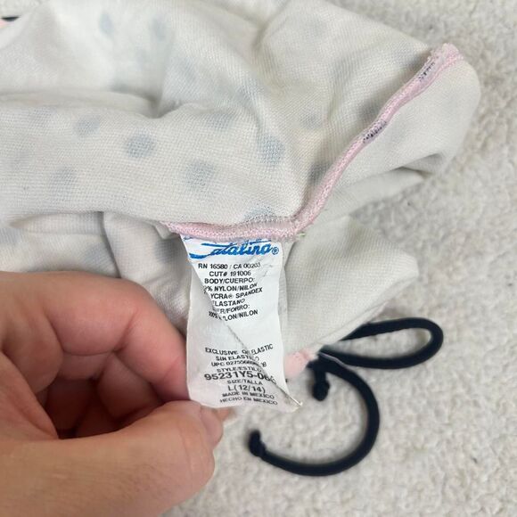 Pink Polka Dot Coquette Romantic Swim Tankini Top - Picture 3 of 3